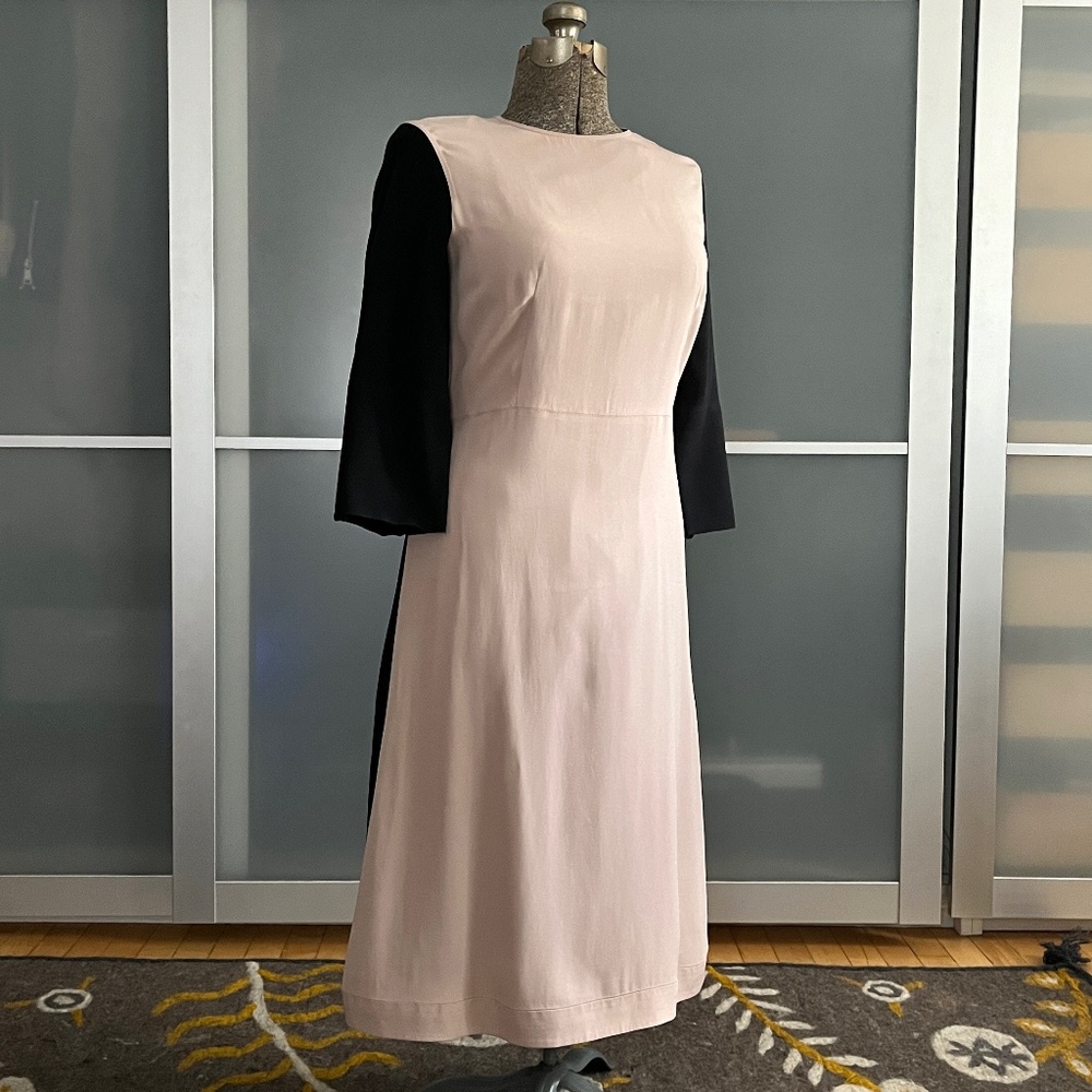 Marni Black and Light Pink Color Blocked Cocktail Dress – IT42/US 6